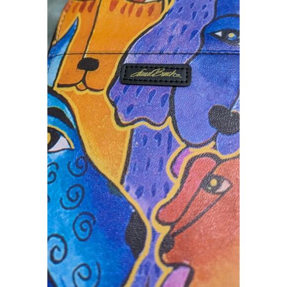 Laurel Burch Dogs n Doggies Crossbody Wallet Bag Organizer Dog Monarque Purse - Picture 10 of 11